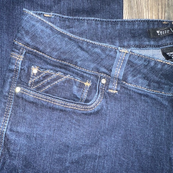 White House Black Market Dark Wash Skinny Flare Jean - Picture 9 of 16